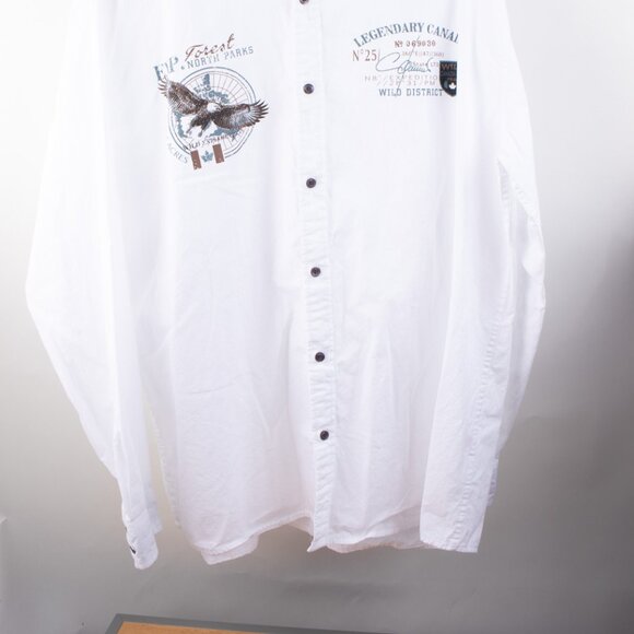 Atlas For Men Canada National Parks Wild District Men's XL White Long Sleeve - Picture 2 of 7